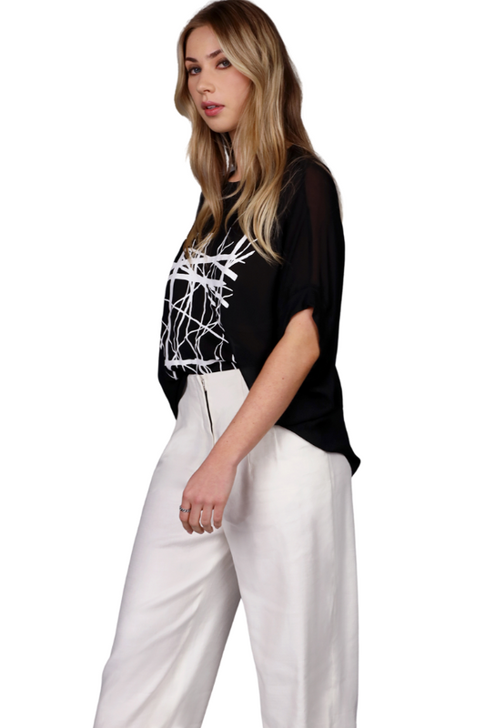 Stix Print Oversized Tee