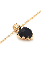 Stolen Girlfriends Club JWL19184O Love Claw Necklace Gold Plated Onyx