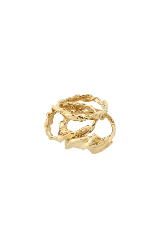 Storm Recycled Rings 3 in 1 - Gold Plated