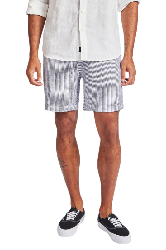 Riviera Stripe Linen Short