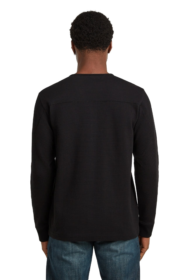 Structured Tweeter Granddad T Long Sleeve - Dk Black