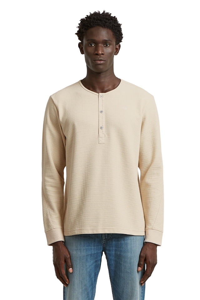 Structured Tweeter Granddad T Long Sleeve - Whitebait