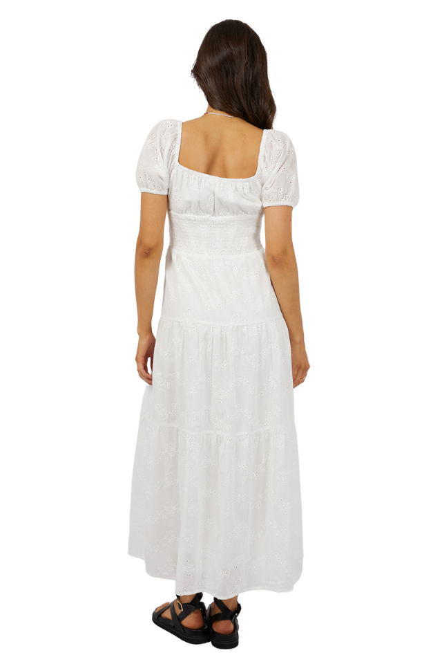 Sutton Broderie Maxi Dress - Vintage White
