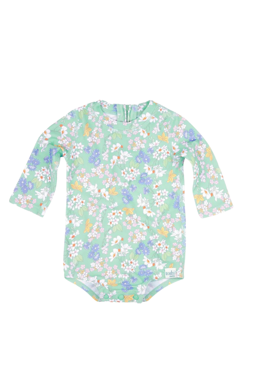 Swim Baby Onesie Long Sleeve - Sea Blossom