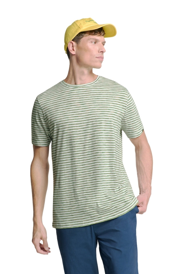 T-Shirt Crewneck Multi Coloured Melange Stripes