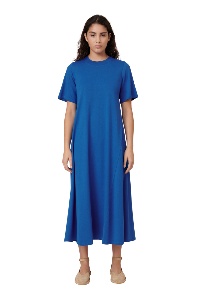 T-Shirt Swing Dress - Azure