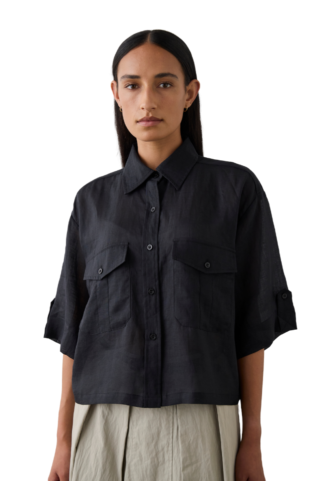 Cropped Tab Shirt