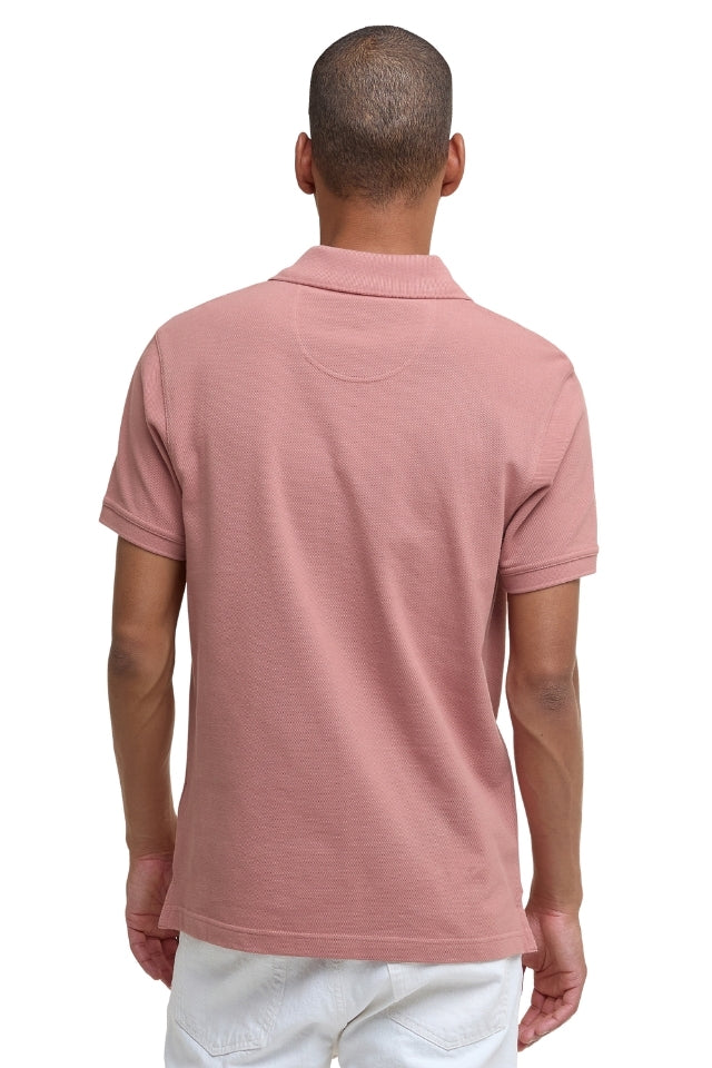 Tartan Pique Polo Shirt - Earth Pink