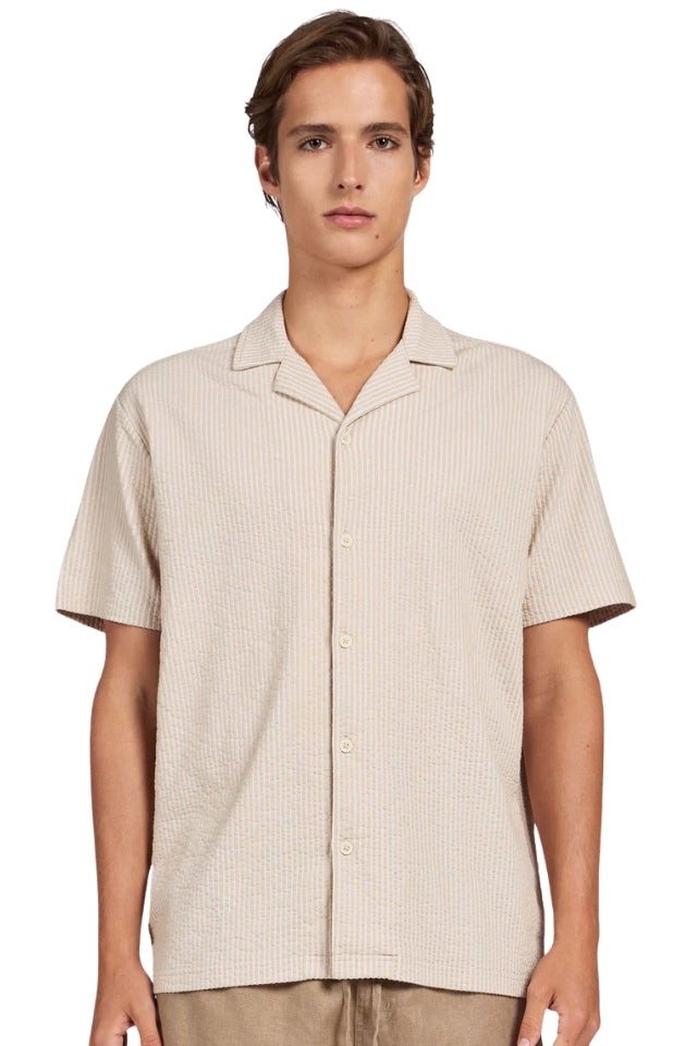 Ted Short Sleeve Shirt - Pebble