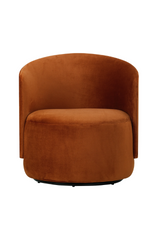 The Estella Swivel Chair - Velvet Gingerbread