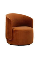 The Estella Swivel Chair - Velvet Gingerbread