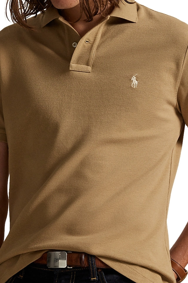 The Iconic Mesh Polo Shirt - Medium Beige