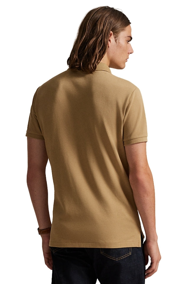 The Iconic Mesh Polo Shirt - Medium Beige