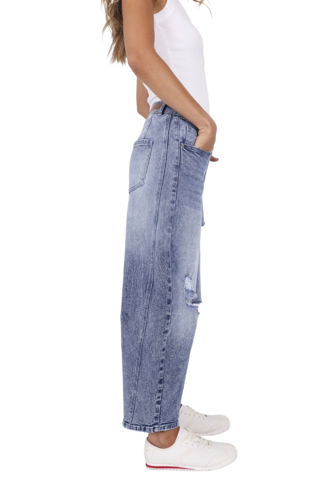 Theo Barrel Jean - Blue