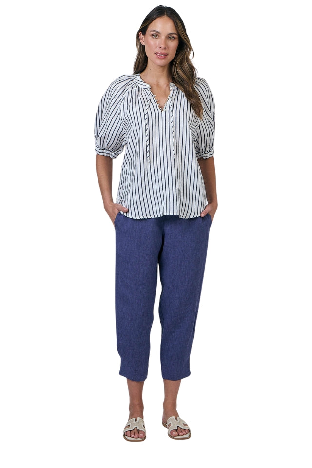 Top - Blueberry Stripe
