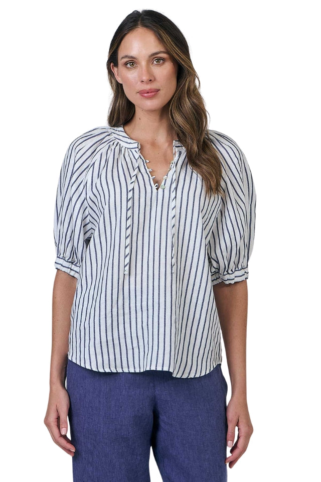 Top - Blueberry Stripe