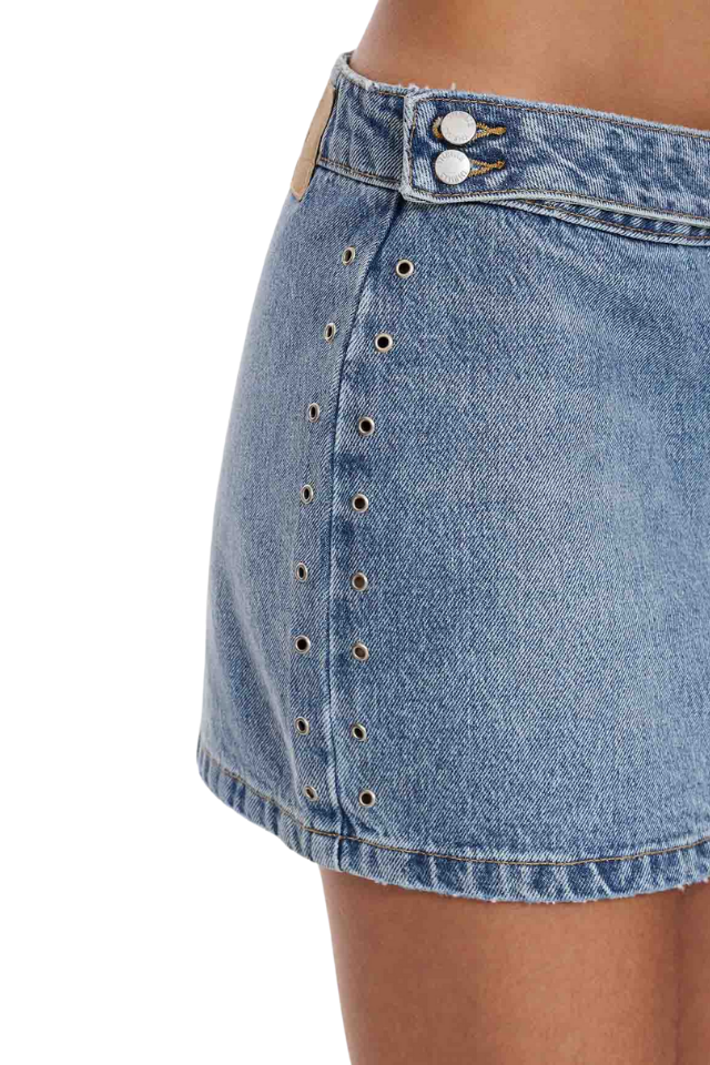 Tulli Studded Mini Skirt - Rustic Fade