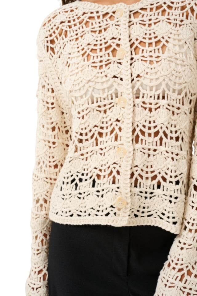 Vegalisa Cardigan - Egret