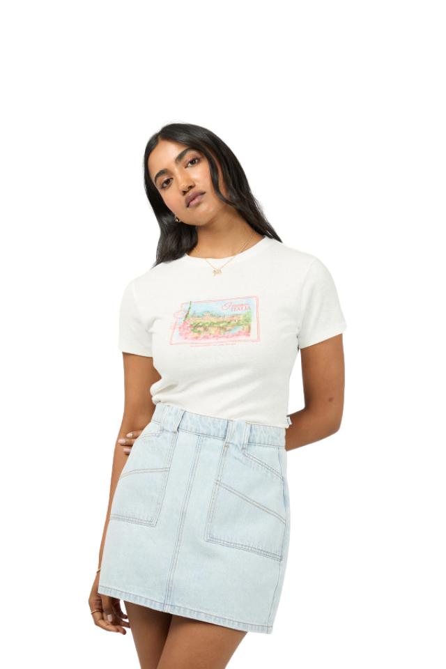 Via Santo Baby Tee - Vintage White
