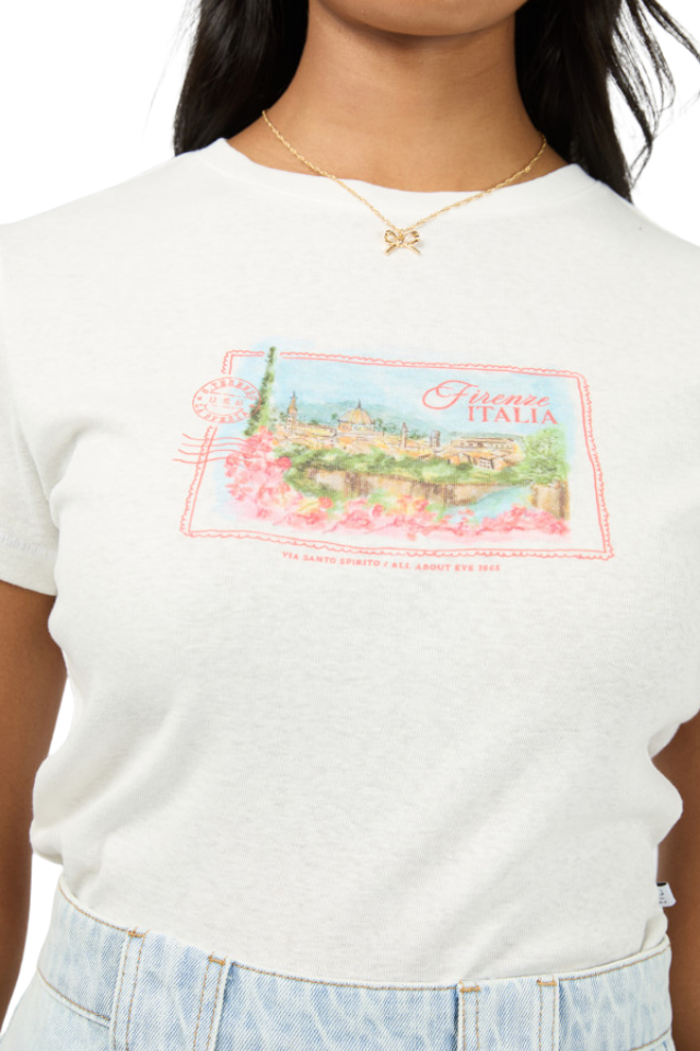 Via Santo Baby Tee - Vintage White