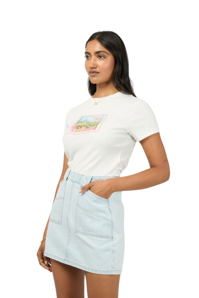 Via Santo Baby Tee - Vintage White