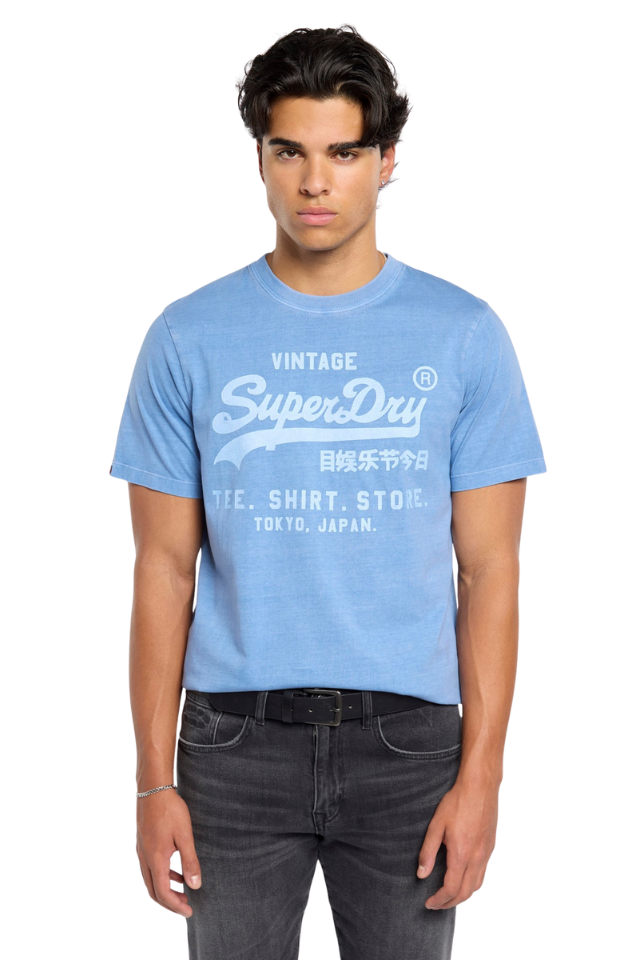 Vl Relaxed Tee - Blue Antique