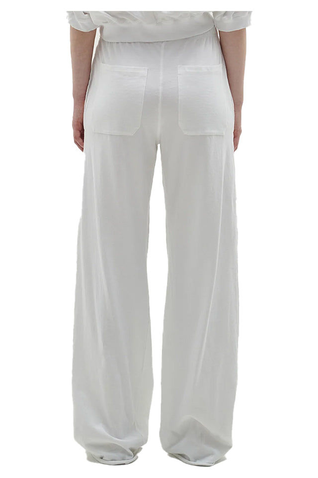 WJB105 Bassike Wide Leg Double Jersey Pant White 