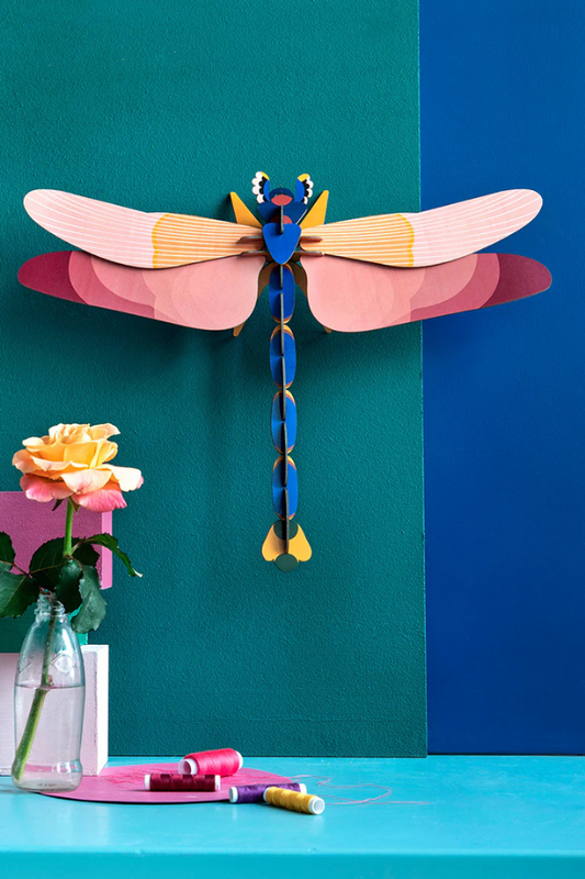 Wall Art Butterflies - Pink Dragonfly