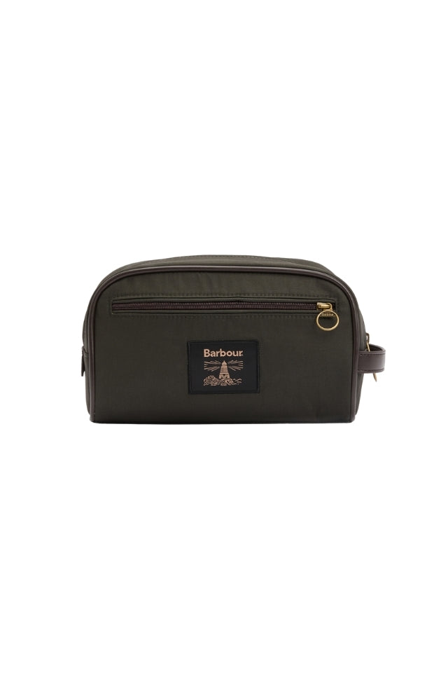 Wax Washbag - Olive/Beacon