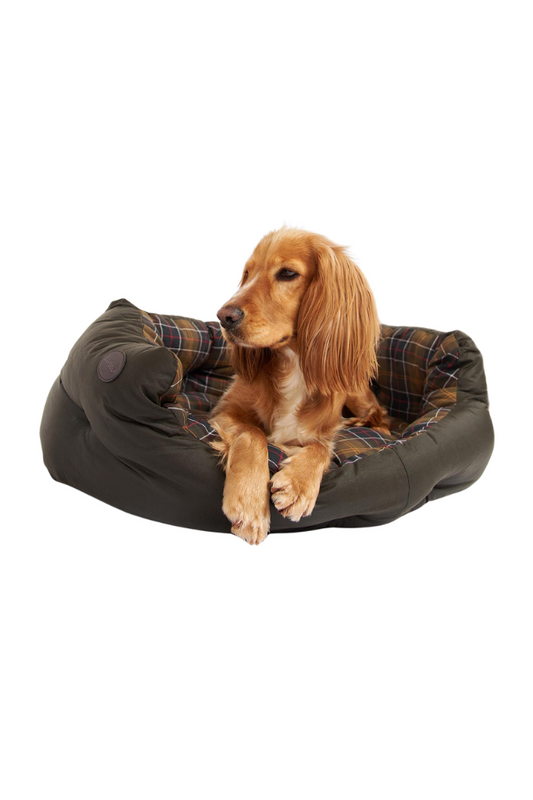 Wax/Cotton Dog Bed 35in - Classic/Olive
