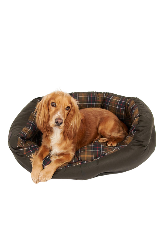 Wax/Cotton Dog Bed 35in - Classic/Olive
