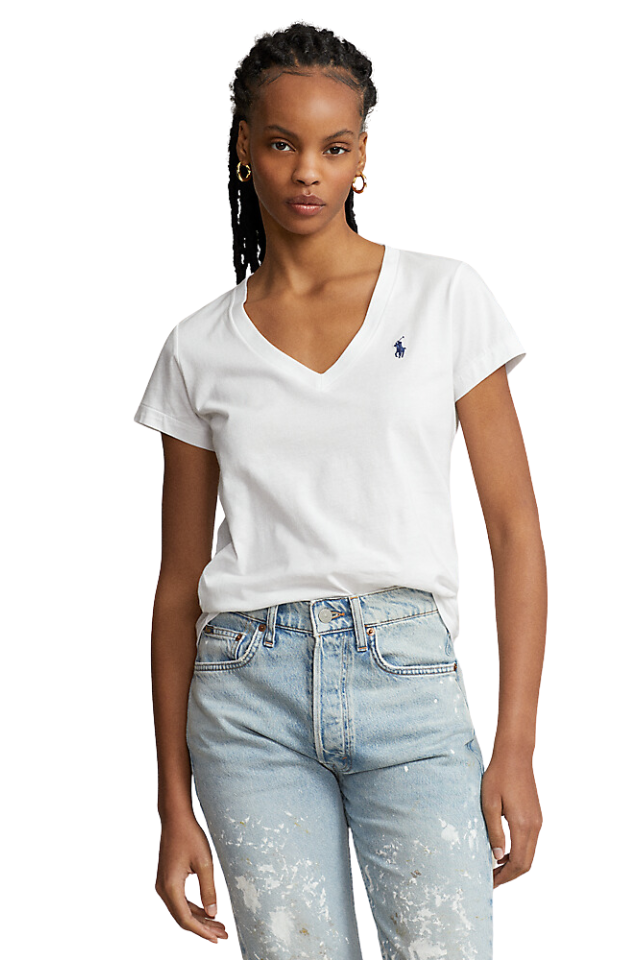 Cotton Jersey V-Neck Tee