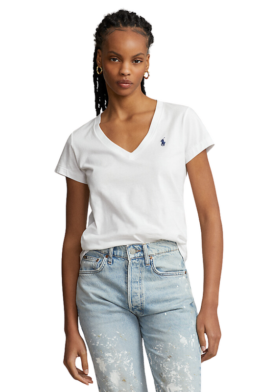 Cotton Jersey V-Neck Tee