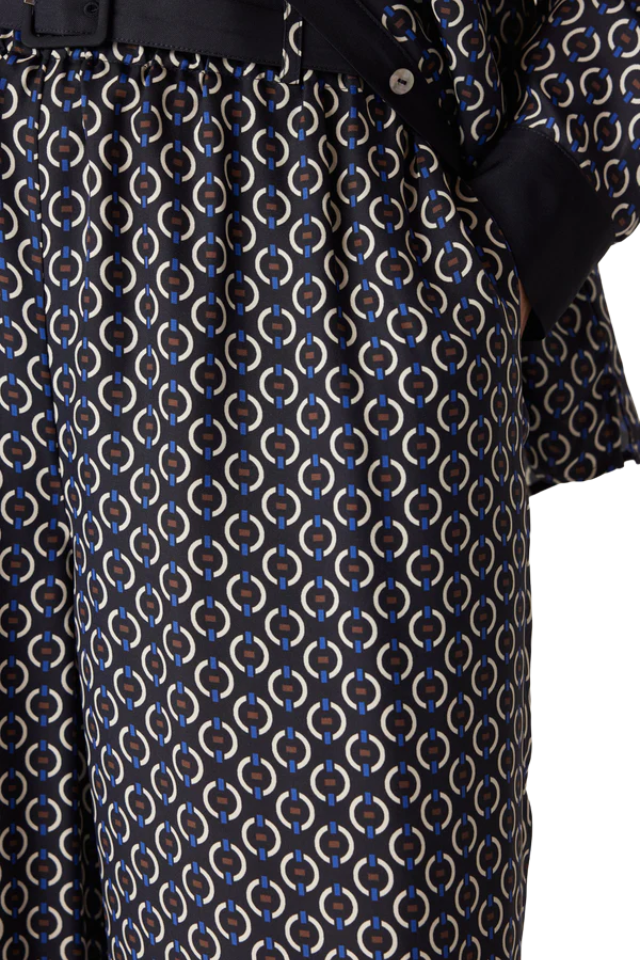 Willa Wide Leg Pant - Chain Print