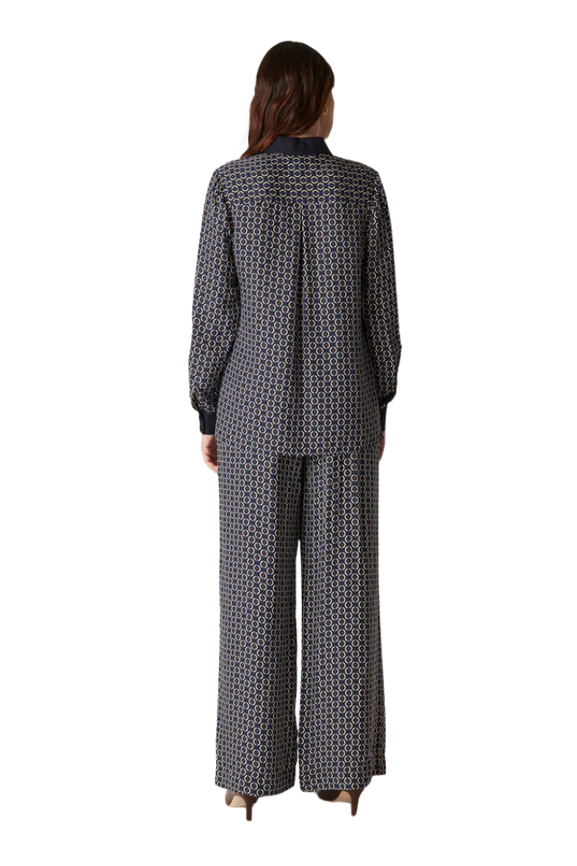 Willa Wide Leg Pant - Chain Print