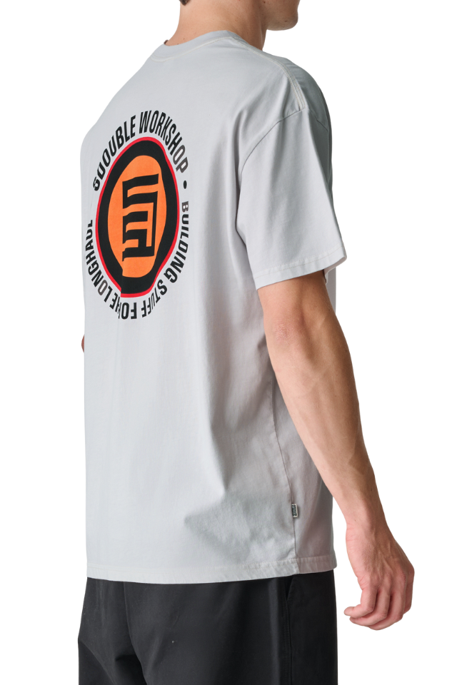 Workshop Dot Ss Tee - Pigment Silver