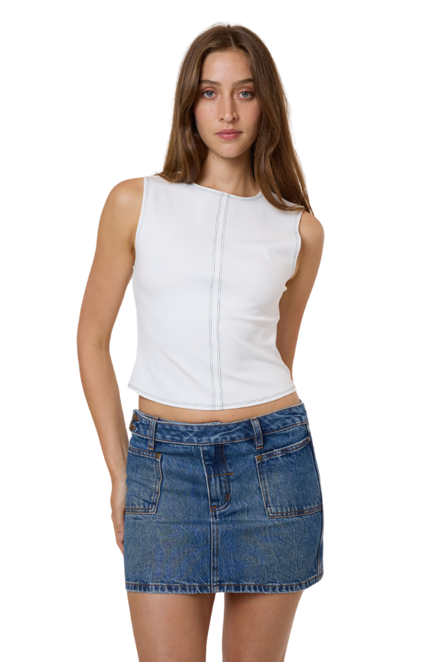 Wyatt Skirt - Vanish Mid Blue