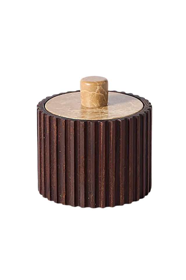 Yami Jar With Lid - Brown