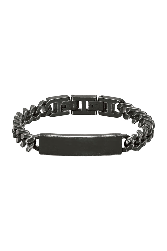 Dandy Curb Bracelet - Polished Steel