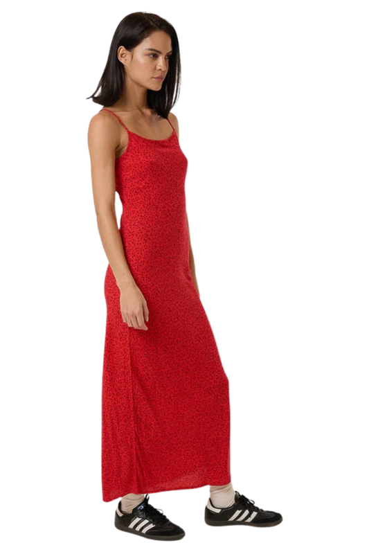 Zinnia Bias Dress - Flame Red