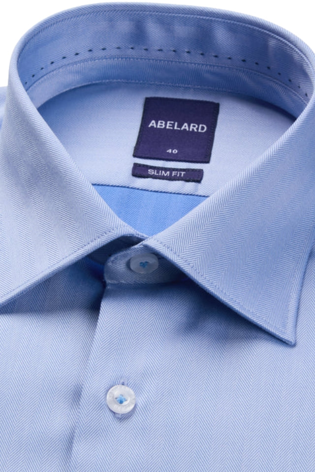 El Hierro Stretch Herringbone Shirt - Cornflower