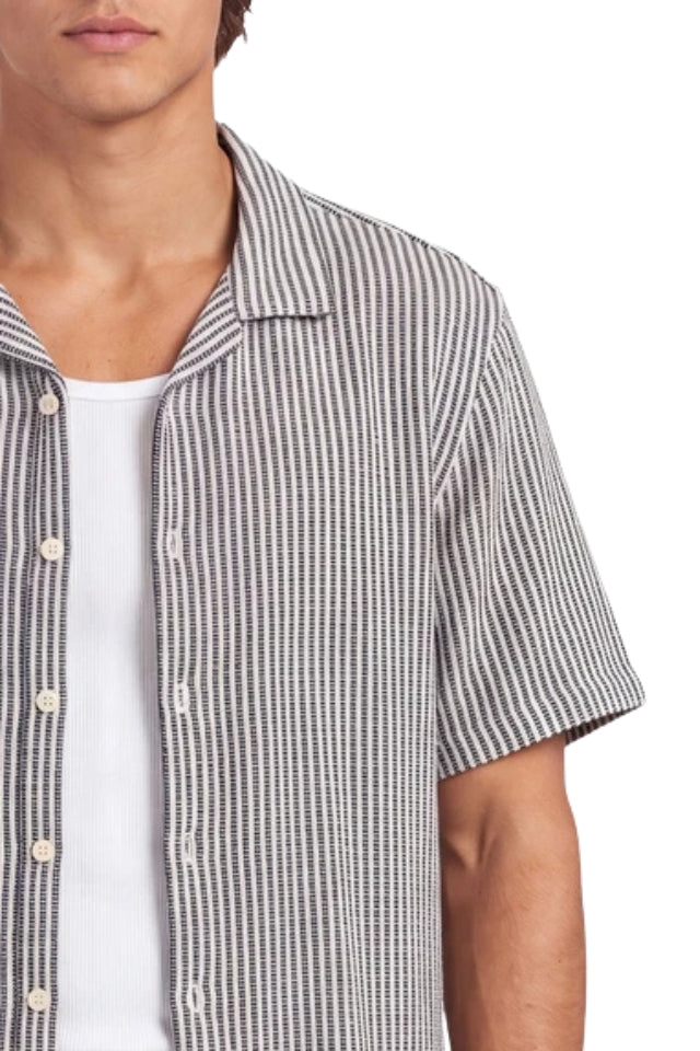 Anderson Short Sleeve Shirt - Peacoat Navy/Off White