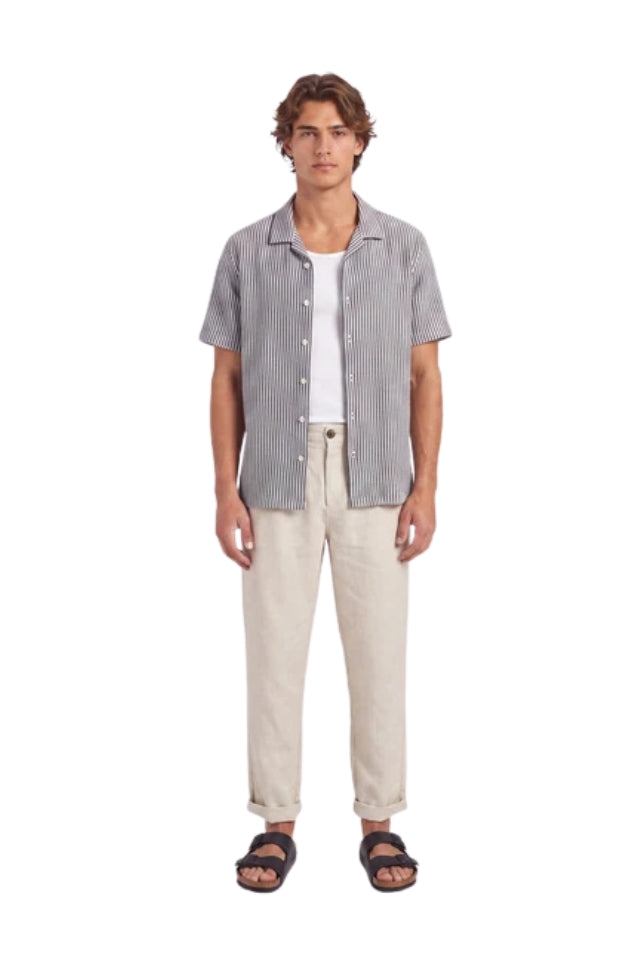 Anderson Short Sleeve Shirt - Peacoat Navy/Off White