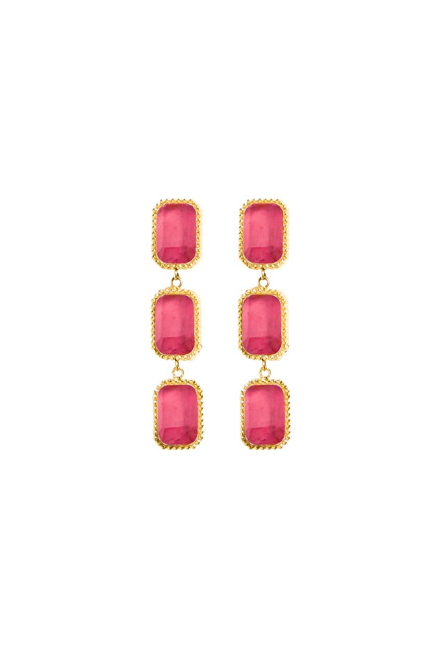 Earrings Kleio - Rose Agate
