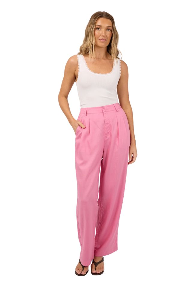 Fern Linen Pant - Orchid