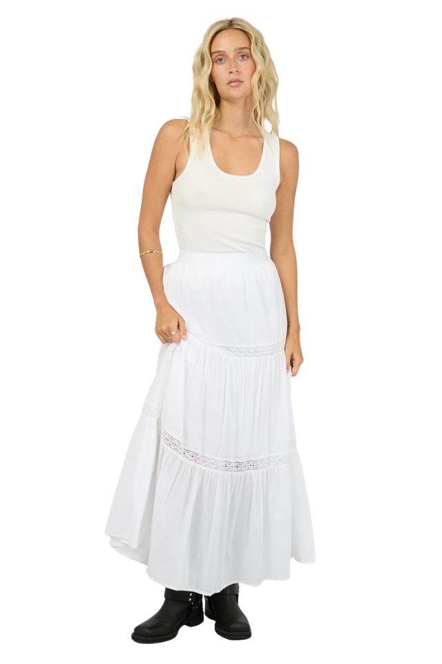 Lumi Maxi Skirt - White