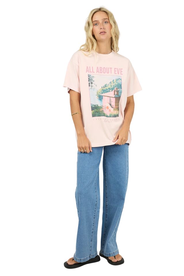 Provence Relaxed Tee - Pale Pink