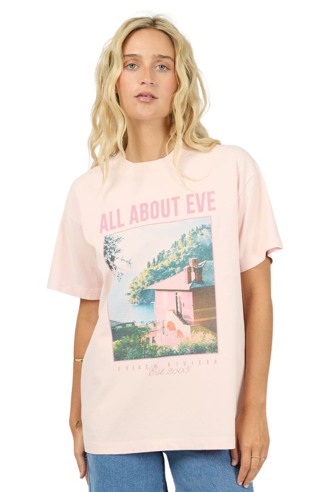 Provence Relaxed Tee - Pale Pink