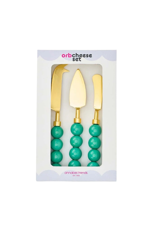 Orb Cheese Knife - Set of 3 - Emerald