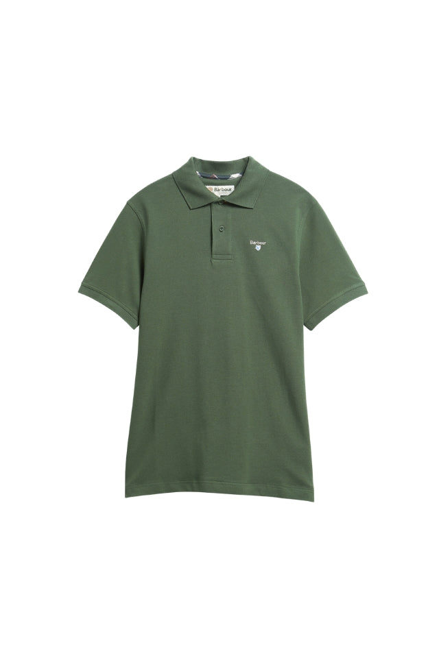 Tartan Pique Tailored Polo Shirt - Sycamore